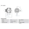 Image de BOSCH 0 986 047 270 Alternateur Courant de charge de l'alternateur: 120A, Volt: 14V