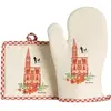 Image de Ensemble de gant de cuisine et manique Cathédrale Winkler Rouge 18x28 cm 1809000000
