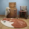 Image de Tapis Chambre Enfant Coton Lavable Little Wolf Multicolore