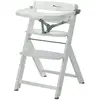 Image de Chaise Haute Bébé En Bois Avec Tablette Timba White