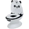 Image de Mini Toilette Panda, Pot Avec Bruit De Chasse D'eau, Panda Blanc Et Noir