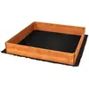 Image de Bac À Sable Loeva 120 X 120 Cm Avec Bâche Et Tapis - À Peindre Pour Enfants Bois