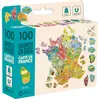 Image de Magnets En Bois Carte De France Beige