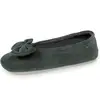 Image de Chaussons Ballerines Ultra Confortables, Semelle En Cuir, Détail Grand Noeud Sauge