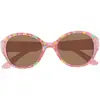 Image de Lunettes De Soleil7 À 9 Ans, Forme Ronde, Verres Polycarbonates Catégorie 3 Rose