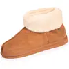 Image de Chaussons Bottillons Ultra Confortables Et Très Chauds, Fourrés Fausse Fourrure Camel