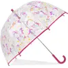 Image de Parapluie Cloche Transparent, Ouverture Facile Et Sécurisante Pvc/licorne Étoile