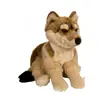 Image de Peluche - Peluche Loup Allongé Marron - 30 Cm Marron