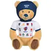 Image de Peluche Ours T-shirt 20 Nations Coupe Du Monde De Rugby, Officielle 24 Cm Assis Beige