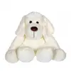 Image de Peluche - Peluche Chien Flatoutou Blanc - 50 Cm Blanc