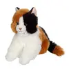 Image de Peluche - Peluche Chat Mimiz Tricolore - 28 Cm Noir