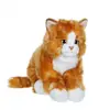 Image de Peluche - Peluche Chat Mimiz Roux Et Blanc - 28 Cm Orange