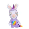 Image de Peluche - Lapins Crétins Licorne - Lapicorne Mauve Sonore - 18 Cm Beige