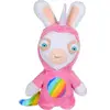 Image de Peluche Lapins Crétins Licorne - Lapicorne Rose Sonore - 18 Cm Blanc