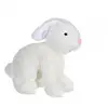 Image de Peluche - Peluche Lapin Flammé Douceur Blanc - 25 Cm Blanc
