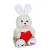 Image de Peluche - Les P'tits Lovers Lapin Rouge - 14 Cm Rouge