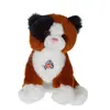 Image de Peluche - Peluche Dogz & Kats Sonores 18 Cm - Chat Noir Et Marron Marron