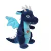 Image de Peluche - Peluche Dragon Sonore, Bleu 17 Cm Bleu