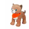 Image de Peluche - Peluche Chien Fun Kitties Sonore, Marron Clair Foulard Orange - 17 Cm Orange