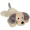 Image de Peluche - Peluche Chien Allongé Douceur Crème Oreilles Grises - 50 Cm Gris