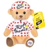 Image de Peluche - Peluche Officielle Ours Tour De France - Maillot Et Casquette Grimpeur À Pois - 15 Cm Rouge