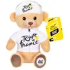 Image de Peluche - Peluche Officielle Ours Tour De France - Maillot Et Casquette Meilleur Jeune Vainqueur Blanc - 15 Cm Blanc