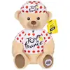 Image de Peluche - Peluche Officielle Ours Tour De France - Maillot Et Casquette Grimpeur À Pois - 24 Cm Rouge