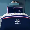 Image de Parure De Lit Imprimée 100% Coton, Fff Drapeau Bleu Marine