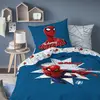 Image de Parure De Lit Imprimée 100% Coton, Spiderman Home Jumping Bleu