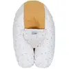 Image de Coussin D'allaitement Et De Grossesse 3en1 Multirelax Éponge Jaune Pois Blanc