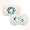 Image de Sucette Anatomique Animaux - 6-18 Mois - Lot De 2 Vert + Beige