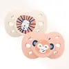 Image de Sucettes Anatomiques Animaux - 6 À 18 Mois Rose/beige Imprimé