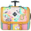 Image de Cartable Scolaire À Roulettes Jungle Multicolore