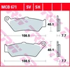 Image de TRW MCB671SV Jeu de plaquettes de frein