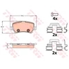 Image de TRW GDB2125 Jeu de plaquettes de frein non préparé pour l'indicateur d'usure, avec accessoires