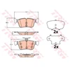 Image de TRW GDB2133 Jeu de plaquettes de frein avec accessoires
