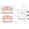 Image de TRW GDB3645 Jeu de plaquettes de frein contact de signal d'usure inclus, avec accessoires