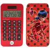 Image de Calculatrice De Poche Miraculous Avec Couvercle De Protection, Fonctions Classiques Et Évoluées, À Piles Et Solaire Rouge