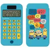 Image de Calculatrice De Poche Minions Avec Couvercle De Protection, Fonctions Classiques Et Évoluées, À Piles Et Solaire Bleu