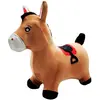 Image de Poney Sauteur Gonflable Avec Housse En Peluche Marron