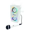Image de Enceinte Bluetooth Portable Avec Micro Et Effets Lumineux Iparty Multicolore