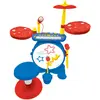 Image de Batterie Électronique Lumineuse Complète Pour Enfant, Clavier 8 Notes, Prise Mp3, Siège Inclus Bleu
