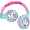 Image de Casque 2 En 1 Licorne Bluetooth Et Filaire Avec Limitation De Son Multicolore