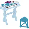 Image de Piano Électronique La Reine Des Neiges Avec Siège Et Micro Bleu