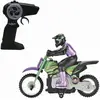 Image de Moto Crosslander Cascade Extrême Avec Effets Lumineux Vert