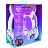 Image de Casque Sans Fil Rechargeable Lumineux Avec Oreilles De Chat Bluetooth Rose
