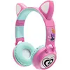 Image de Casque Audio 2-en-1 Bluetooth Et Filaire Barbie, Sans Fil Rechargeable Lumineux Avec Oreilles De Chat Multicolore