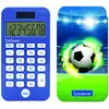 Image de Calculatrice De Poche Football Avec Couvercle De Protection, Fonctions Classiques Et Évoluées, À Piles Et Solaire Bleu
