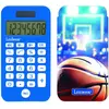 Image de Calculatrice De Poche Basketball Avec Couvercle De Protection, Fonctions Classiques Et Évoluées, À Piles Et Solaire Bleu