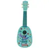 Image de Ukulele Stitch En Bois, 4 Cordes En Nylon, Guide Inclus, 53 Cm Bleu